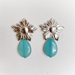 Pendientes FLORÓN AZUL